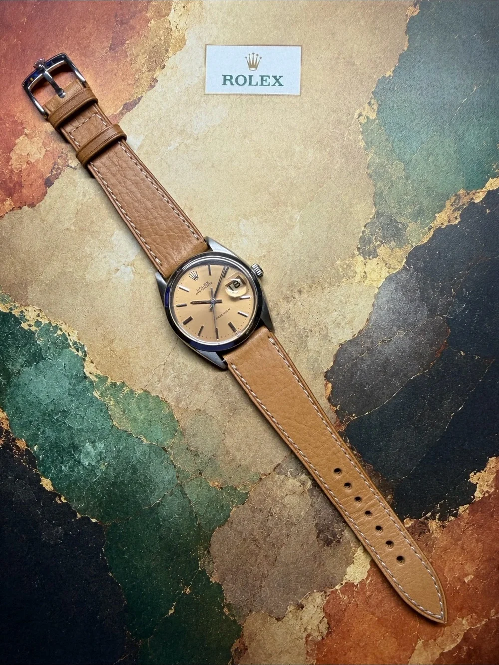 ✅ Rolex Oysterdate Precision with rare salmon dial! RARE & Elegant 👌✨